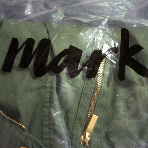 AVON MARK SLEEVELESS GREEN CARGO VEST NEW FRONT ZIP. FRONT POCKETS XL COTTON - Picture 3 of 3